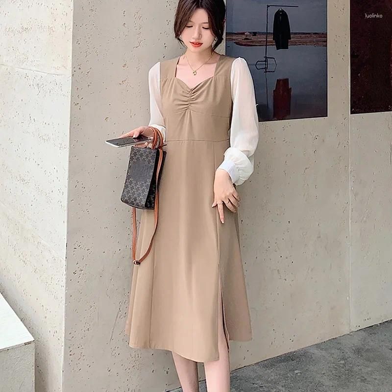 Khaki long dress