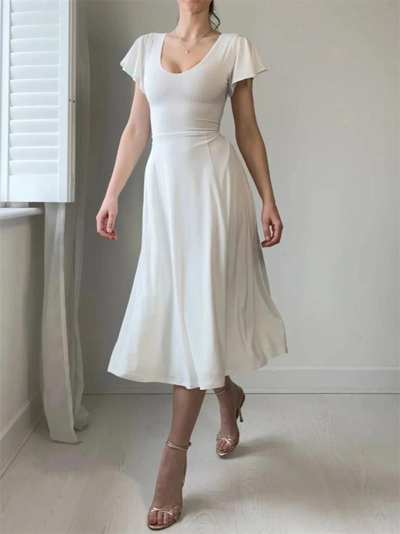 White Mid Dress