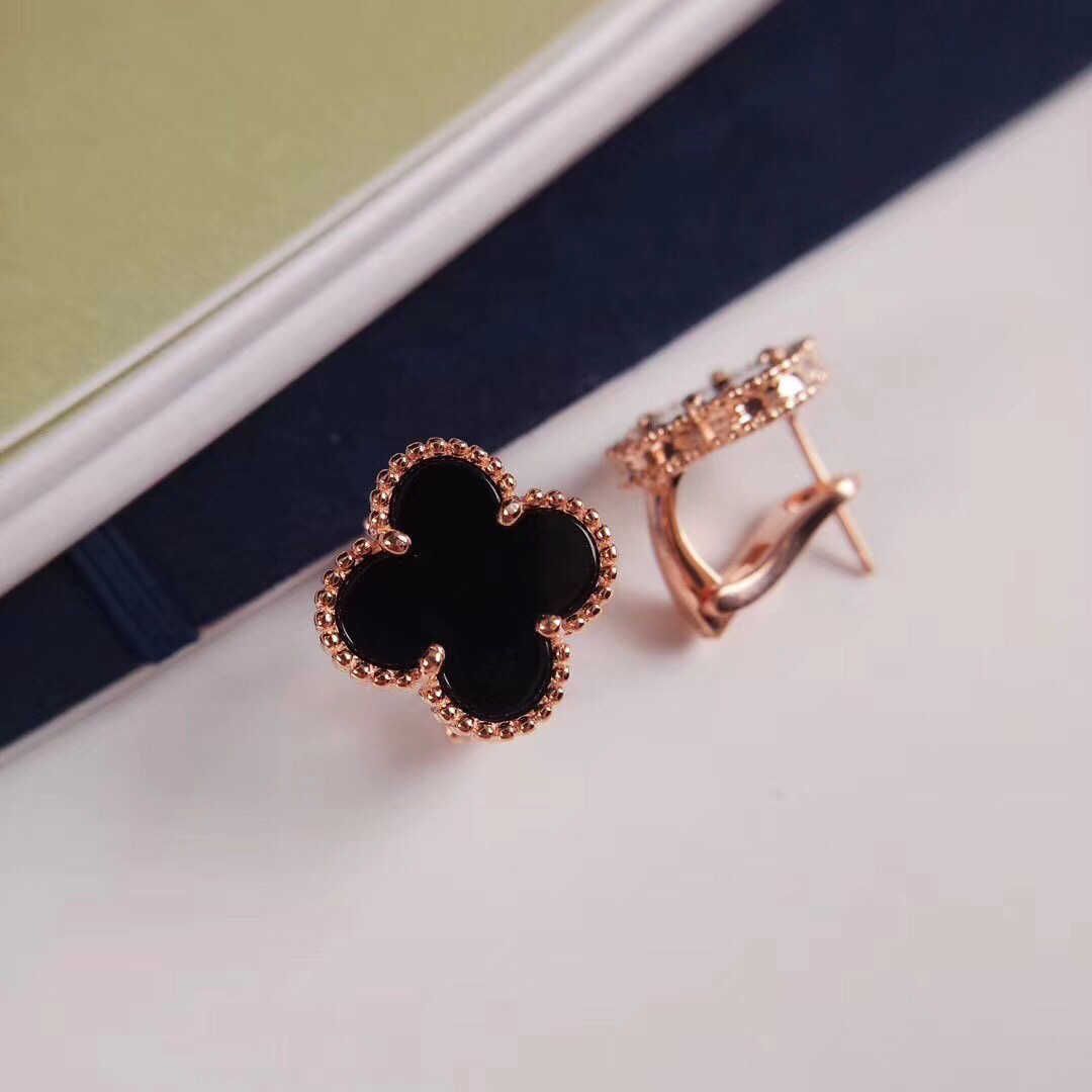 Black Agate (rose Gold)-925 Silver