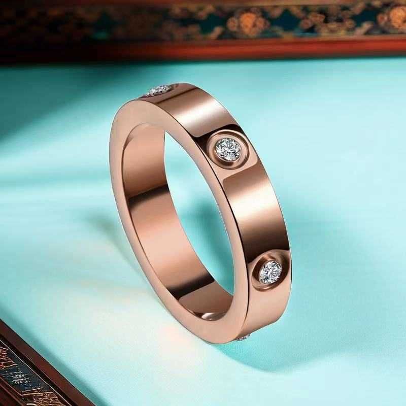 Kajia-ring vol diamant rosé goud