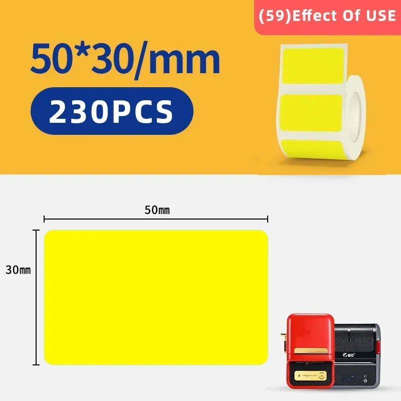 1roll 50x30mm-Yellow