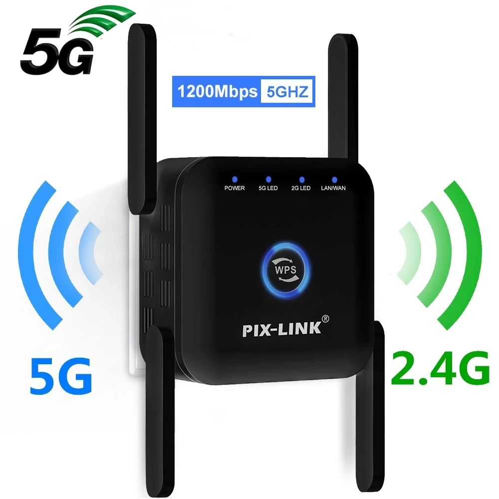 Plugue preto 2.4G 5G AC24-UE