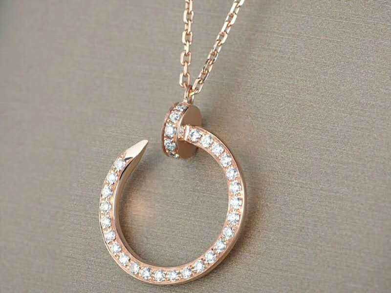 Collier Clou Diamant Or Rose