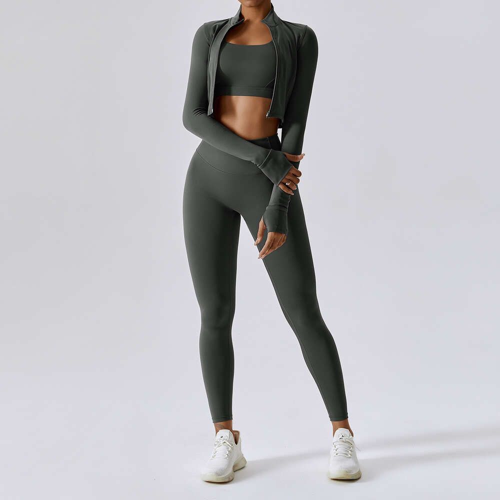 Long sleeved+bra+pants volcanic ash