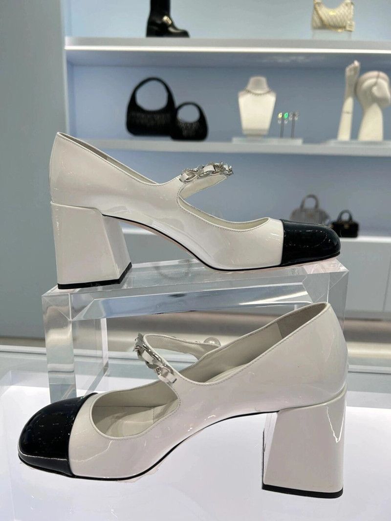 White high heels