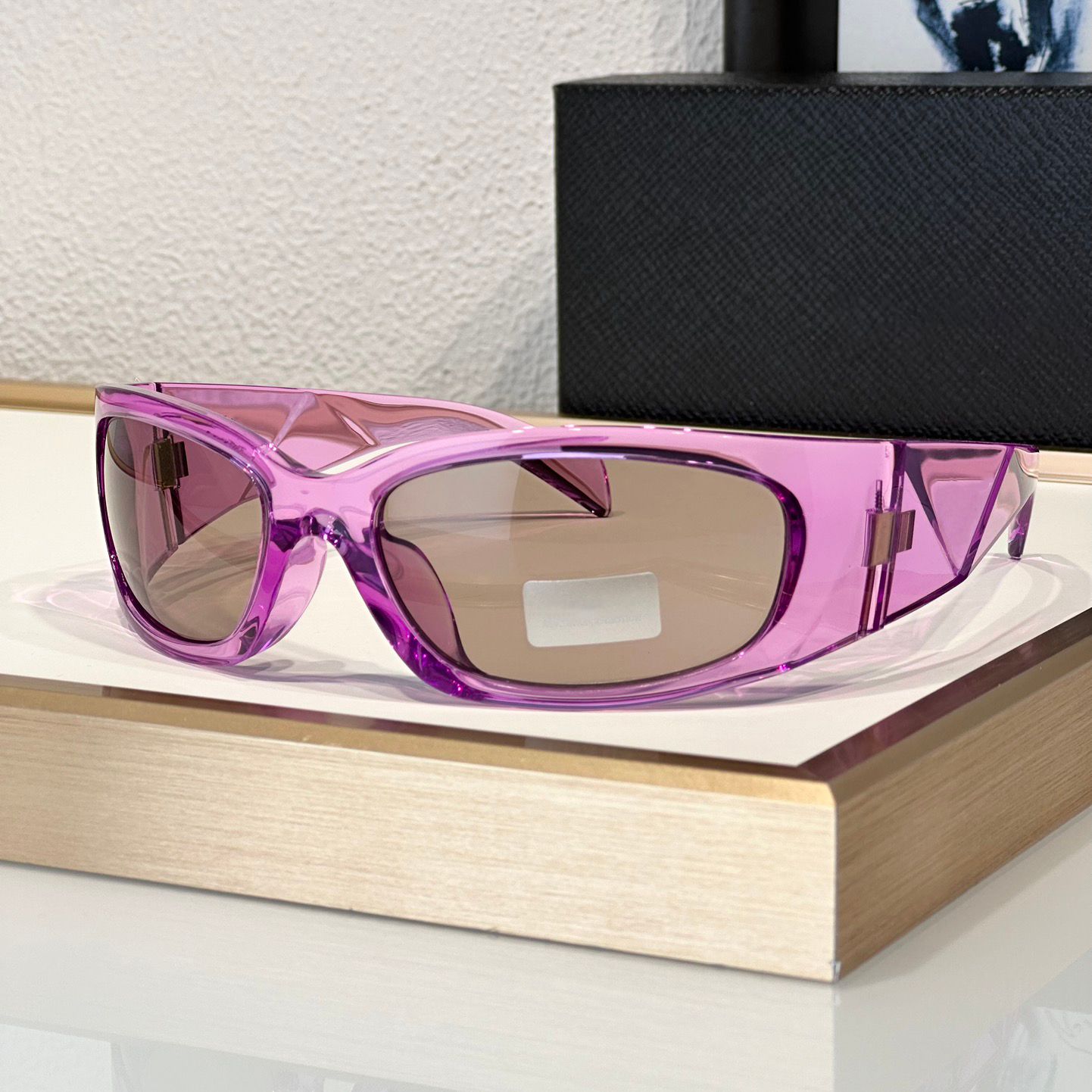 Clear Purple frame tea lens