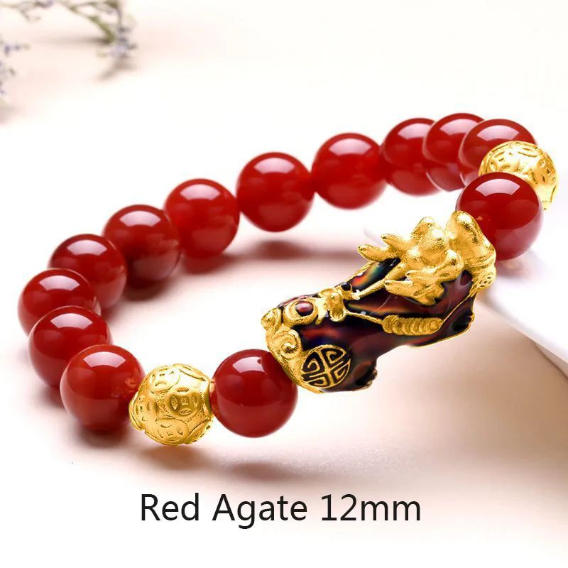 金属色：赤いagate 12mm