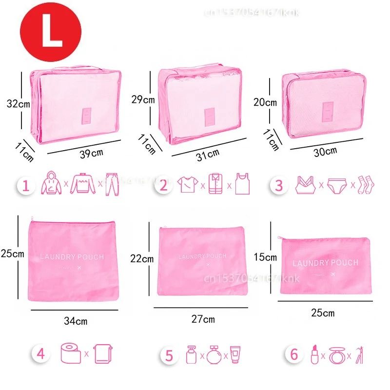 Cor: rosa l 6pcs