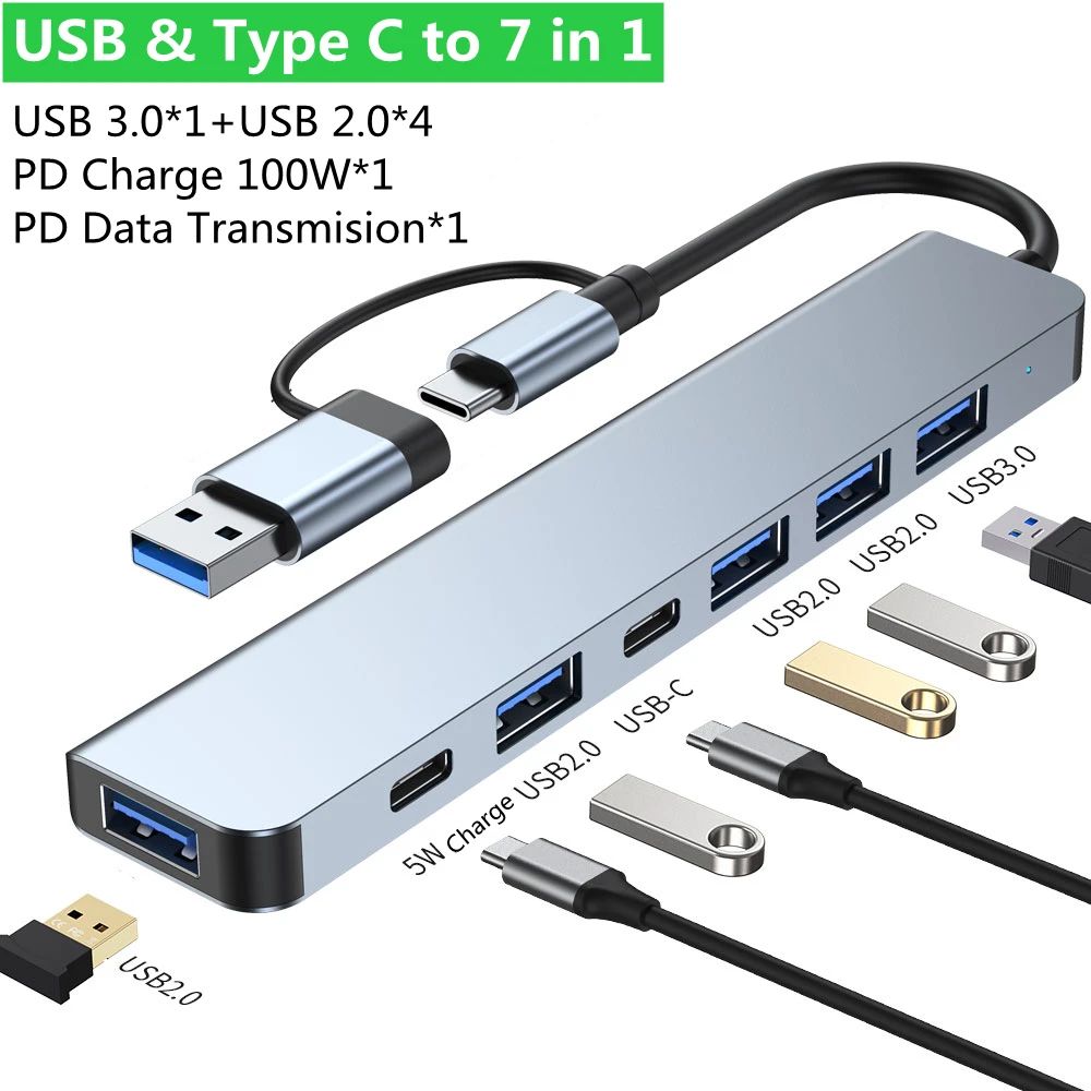 Color: USB tipo C 7 en 1