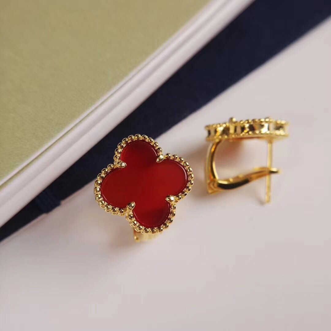 Red Chalcedony (yellow Gold)-925 Silver