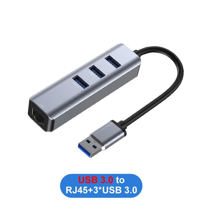 Color:USB to RJ45 3USB