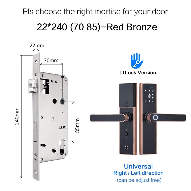 Färg: 7085 Mortise Lock Size: Svart