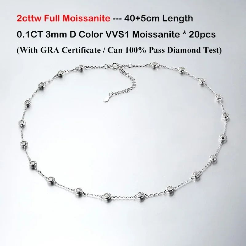 Gem Color:2cttw Necklace S