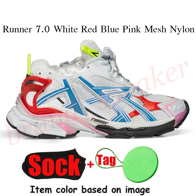 B8 Runner 7.0 White Red Blue Pink Mesh N