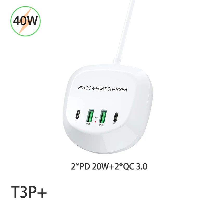 Typ wtyczki: 40 W podwójny PD QC3.0