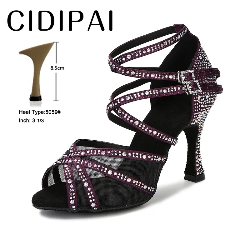 Purple 8.5cm heel