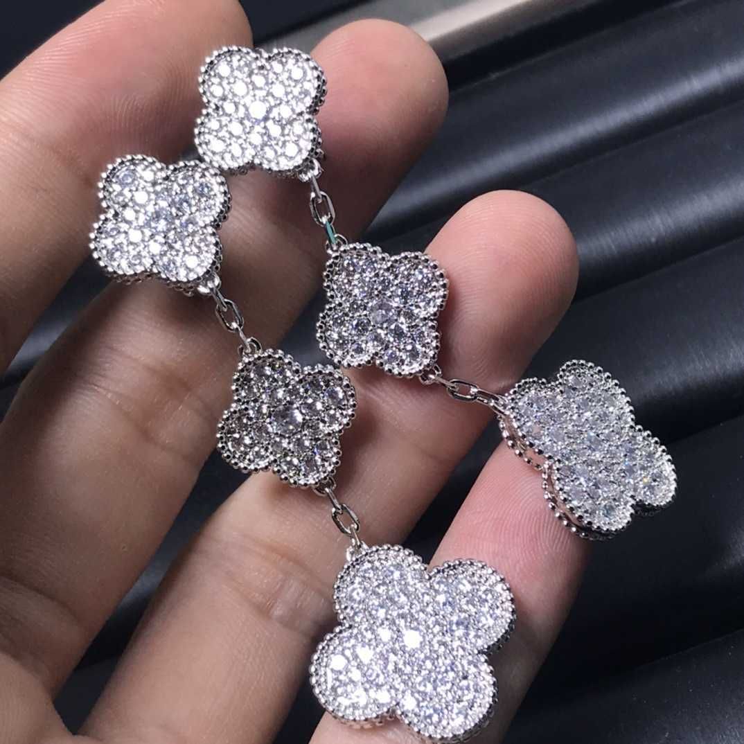 Platinum+Three Flower Full Diamond