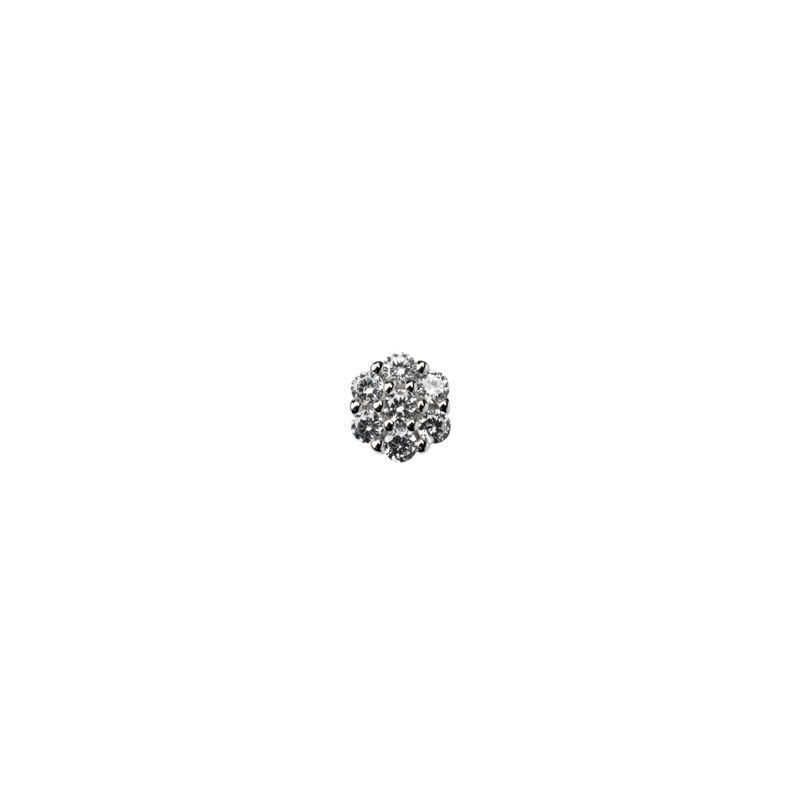 S925 Sterling Silver 6mm Snowflake Ear