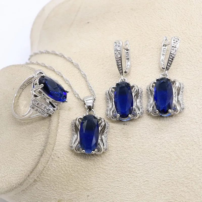 Gem Color:Blue SapphireRing Size:6