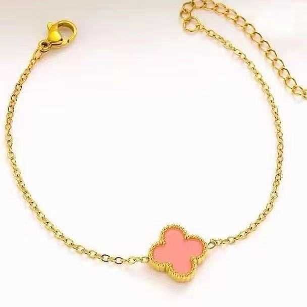 Golden Bracelet Pink Shell