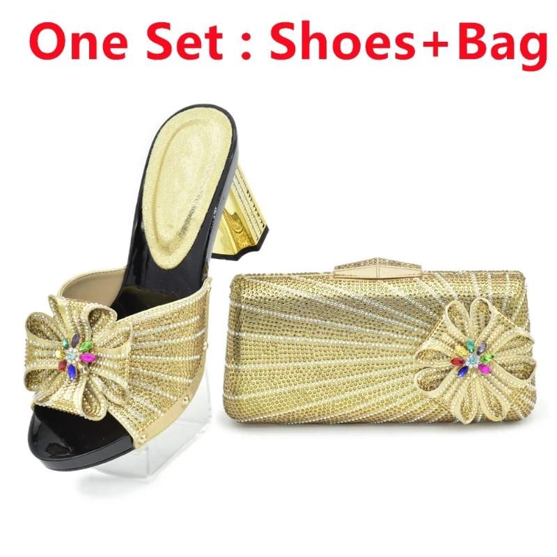 Gold Shoes and Bag