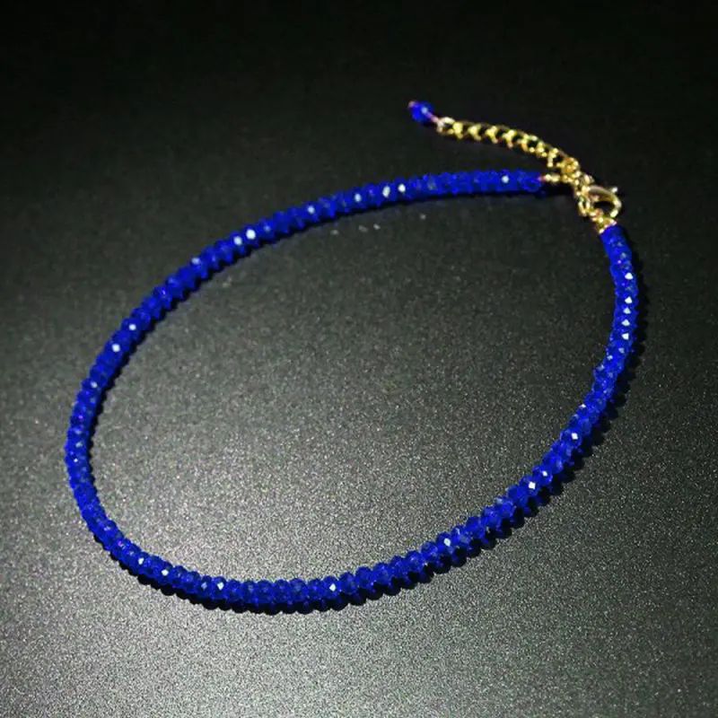 Metal Cor: colar azul