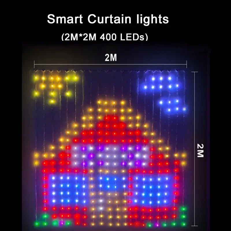 Yayan renk: 2x2m 400leds