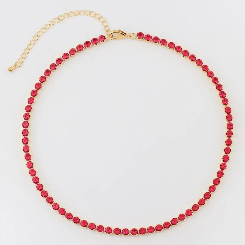 Metal Color:4.5mm round red cz