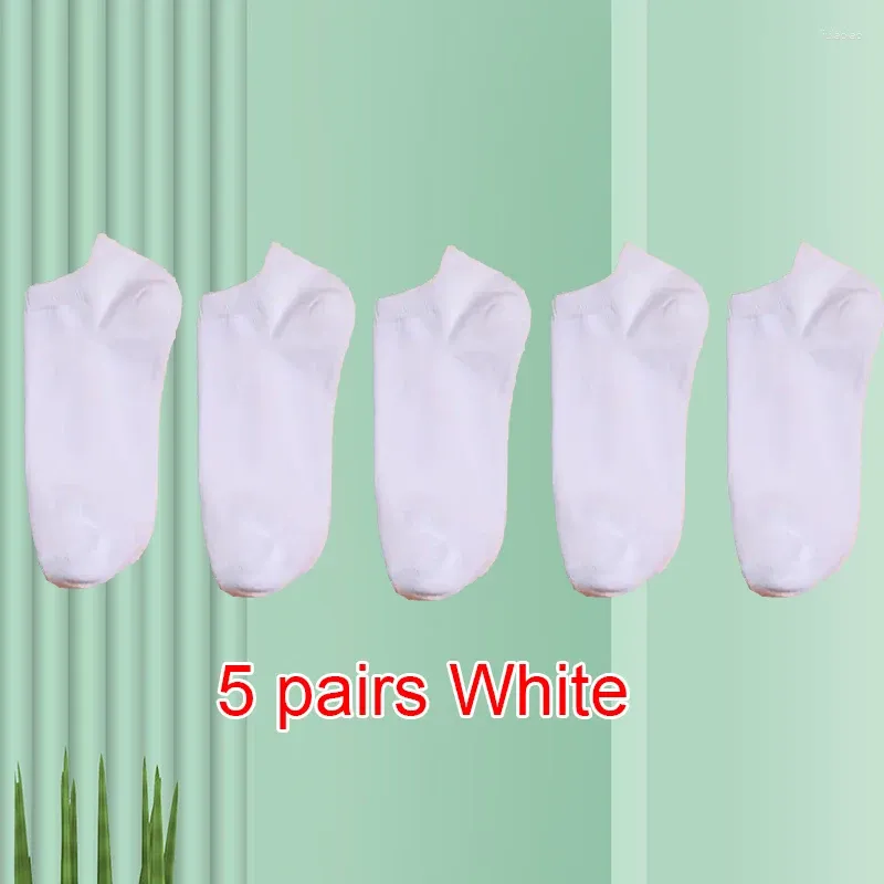 5 Pairs White