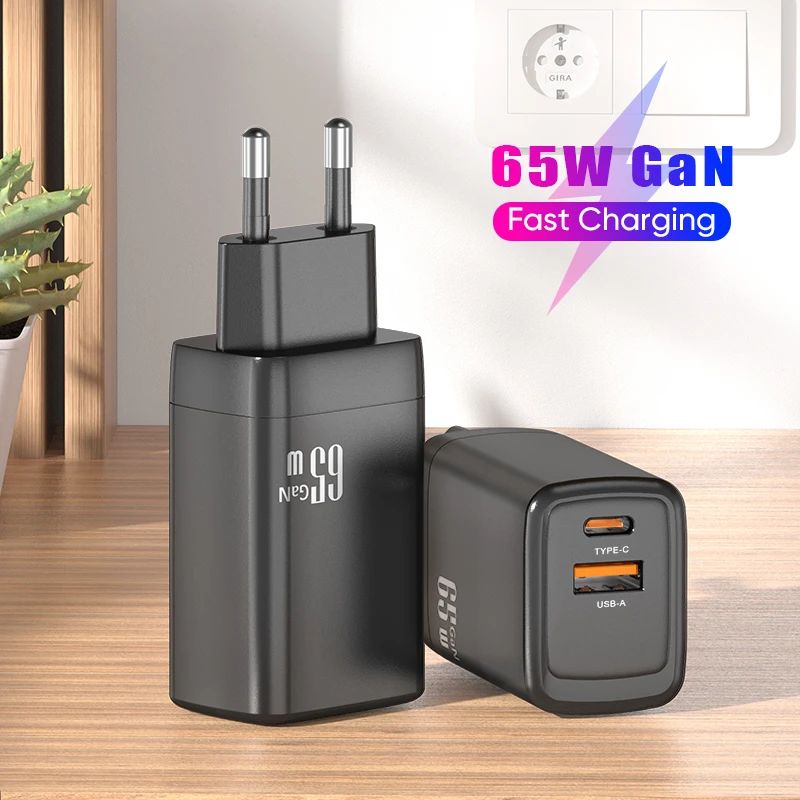 Plug Type:Black EU Plug 65W