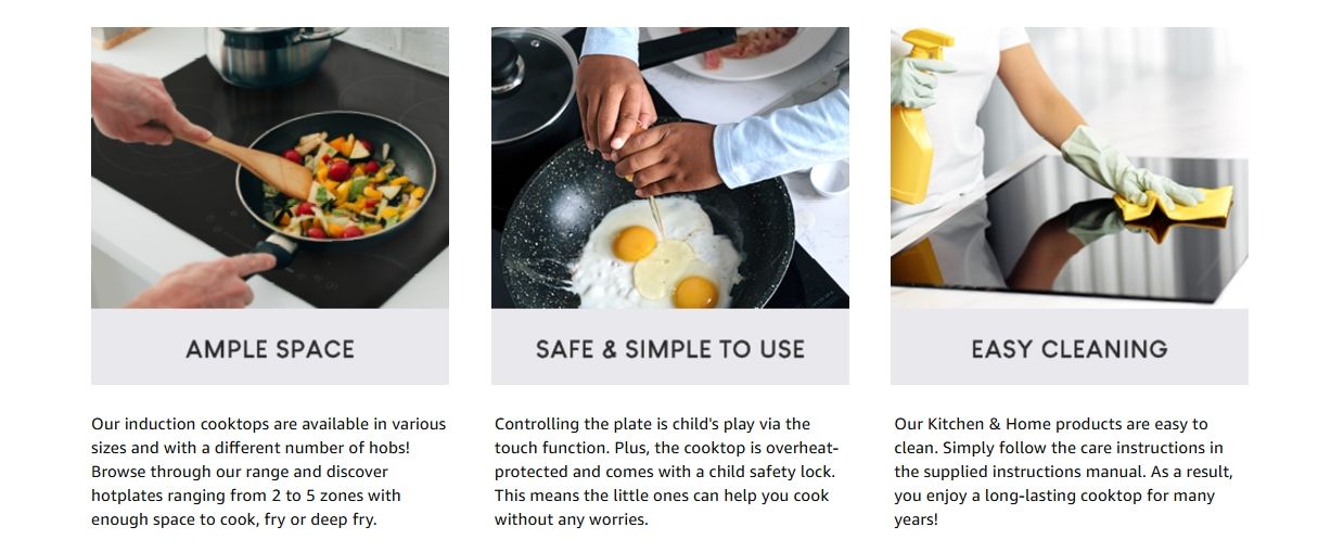 Description Picture 4 of item1800W Portable Induction Cooktop Electric Induction Cooker and Burner Countertop