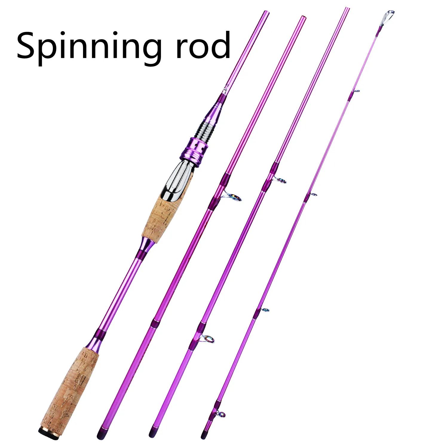 Color:pink spinning rodlength:2.1 m