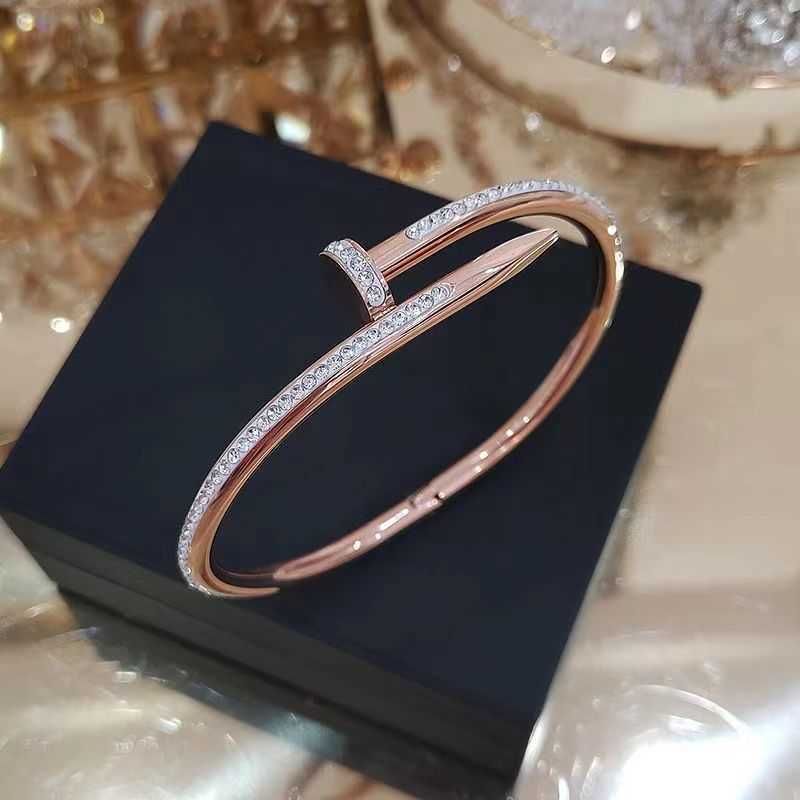 Full Zircon Nail Armband - Rose Gold