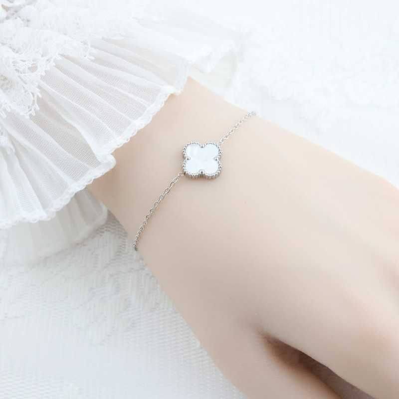 Silver Bracelet White Shell