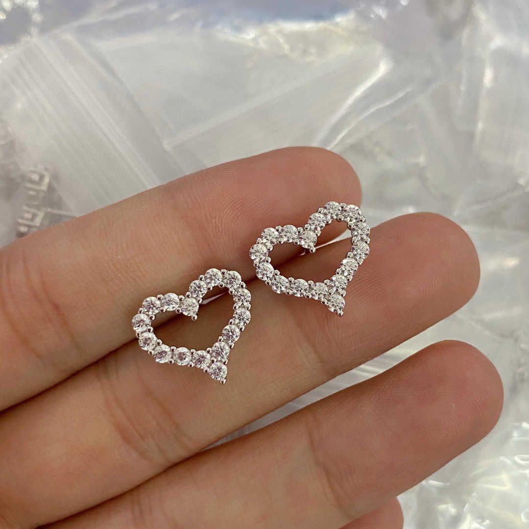 Heart Shaped Earrings-925 Silver