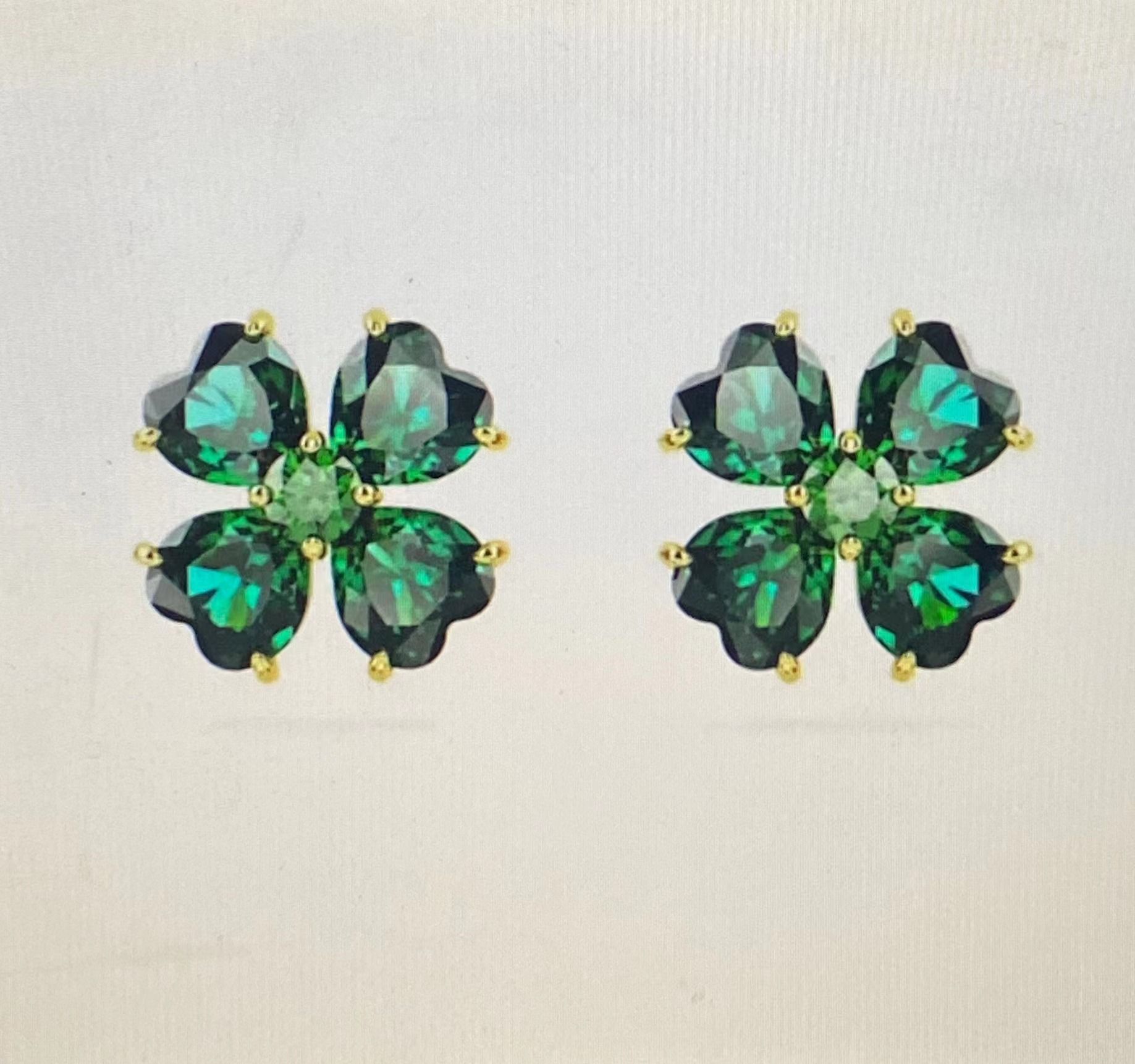 3# green earrings