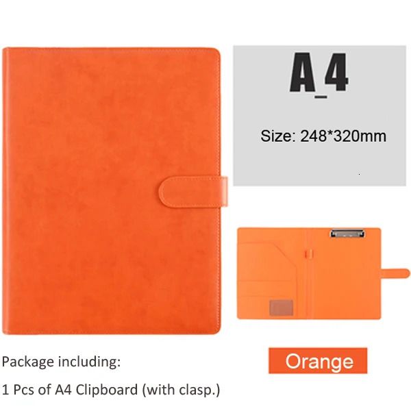 Clip metálico naranja A4