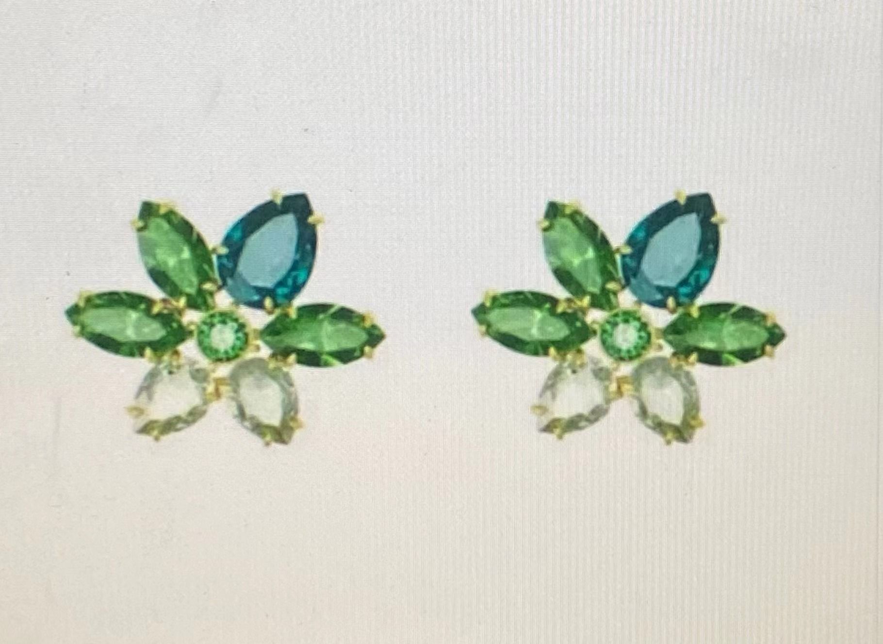 2# green earrings