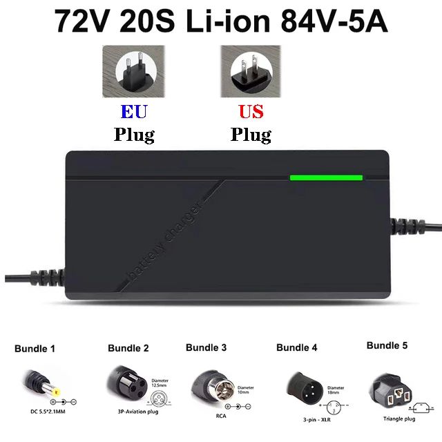 Color:72V 20S Li-ion 5A