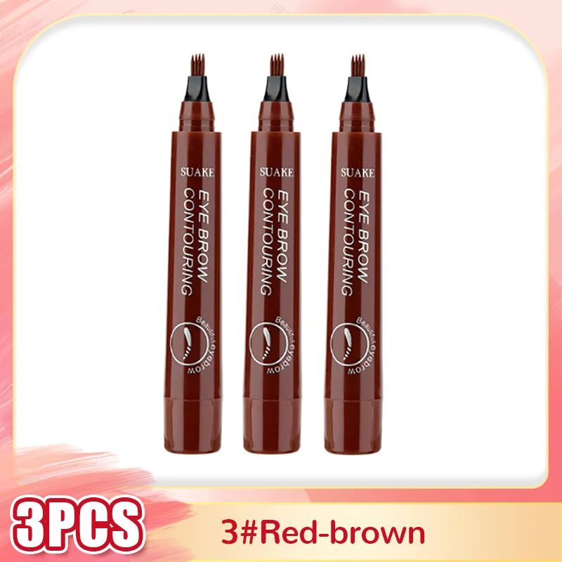 Color:3PCS Red-brown