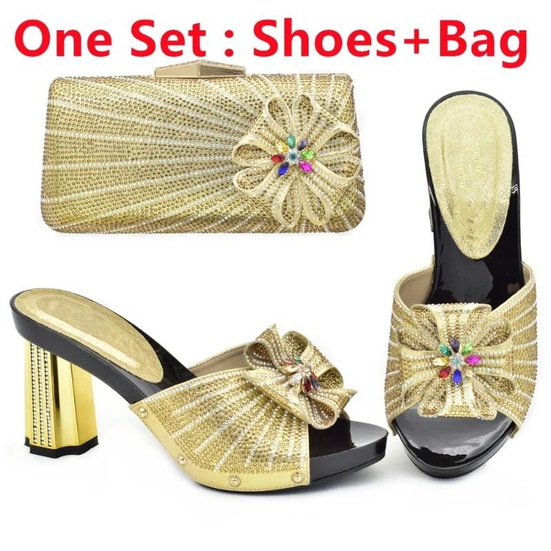 Gold Shoes and Bag