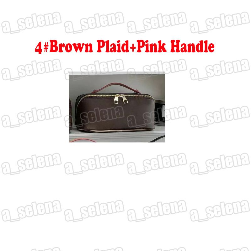 4#brown floral+pink handle