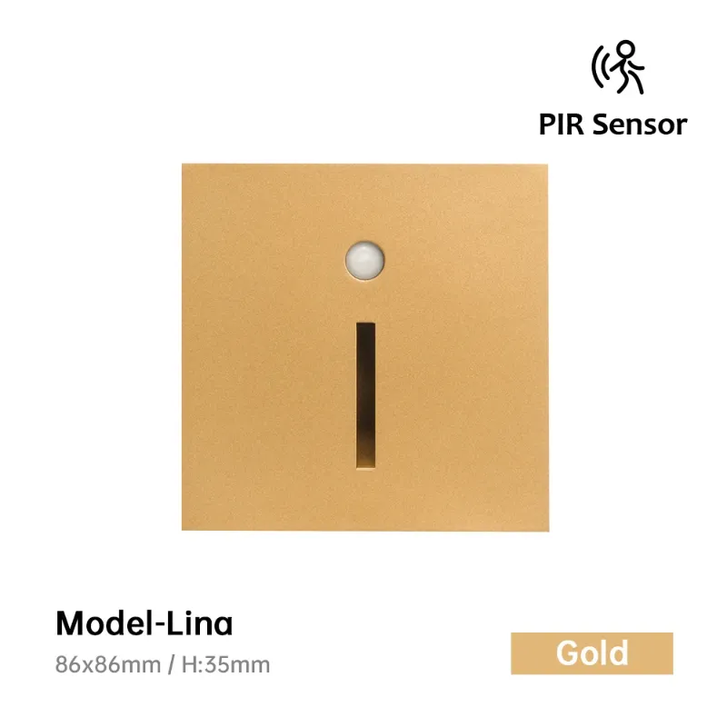 Gold PIR Sensor L 1W Warm White