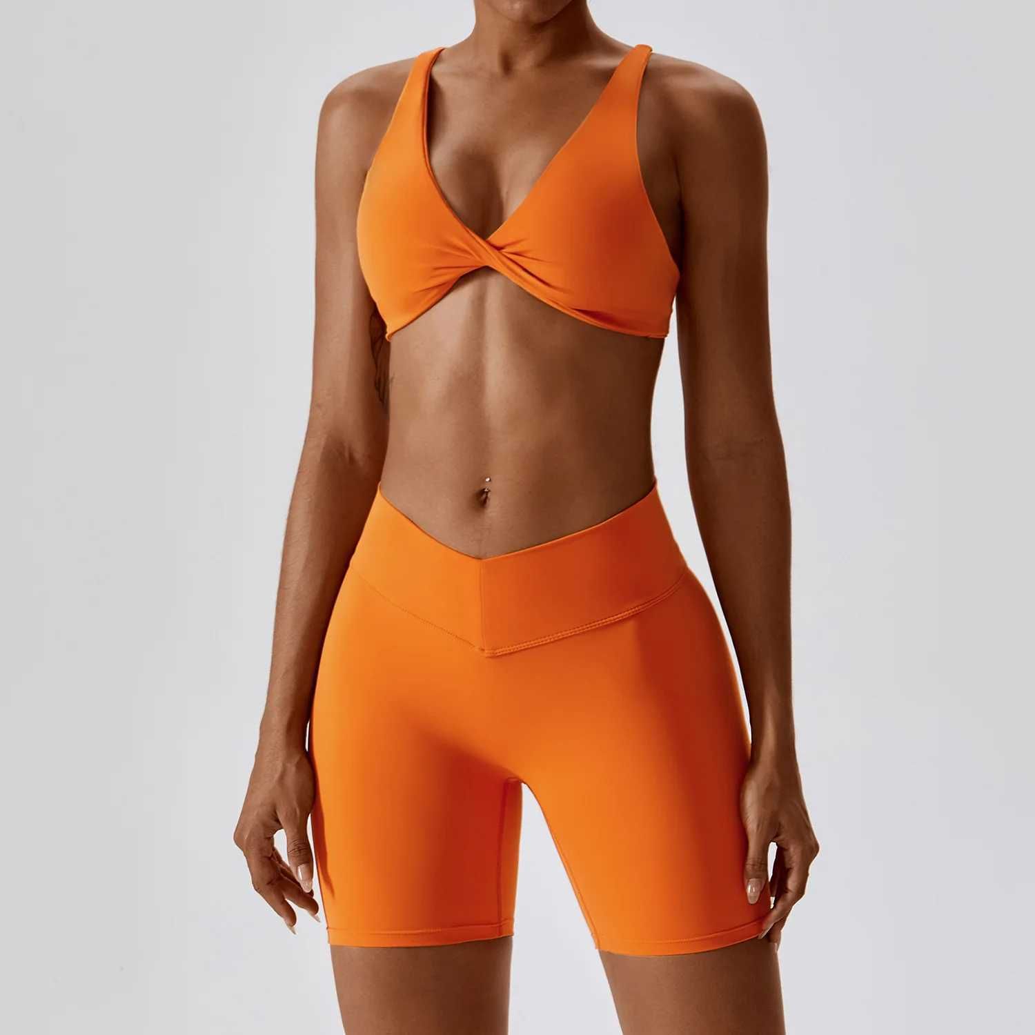 Orange Shorts Set