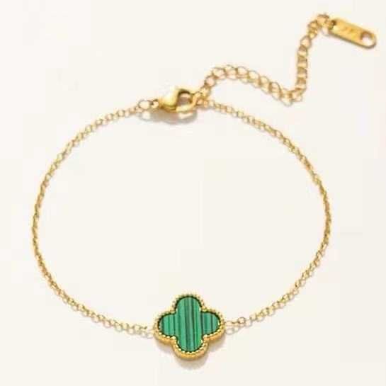 Golden Bracelet And Green Shell