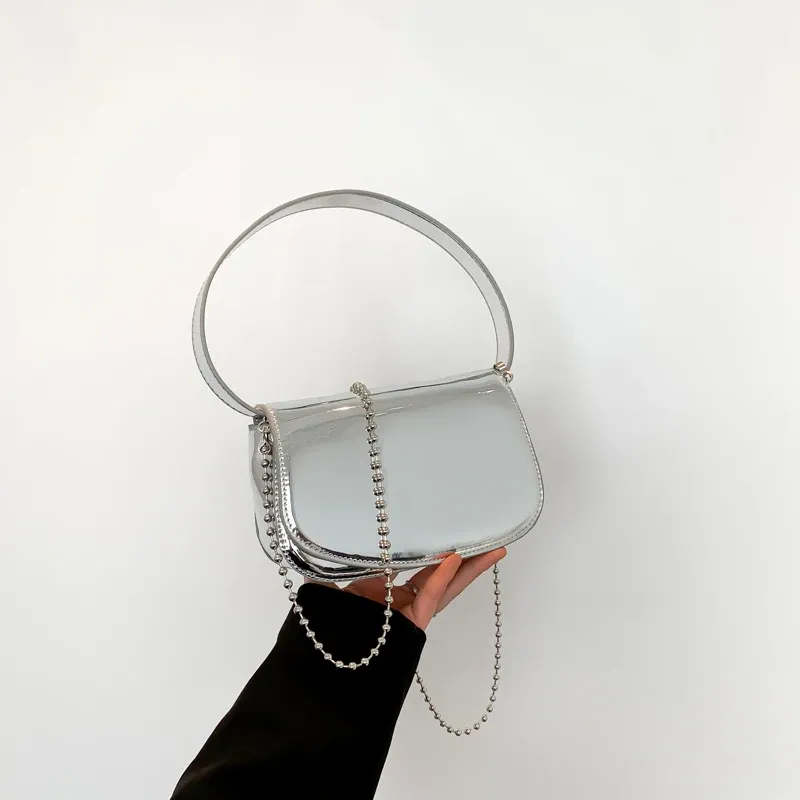 Silver armpit bag