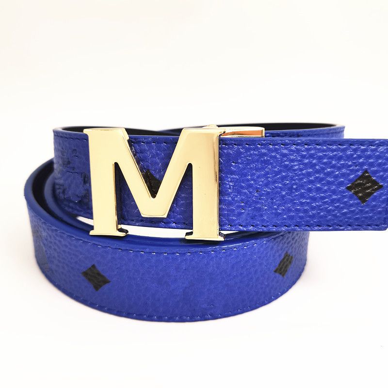 Blue belt + gold buckle