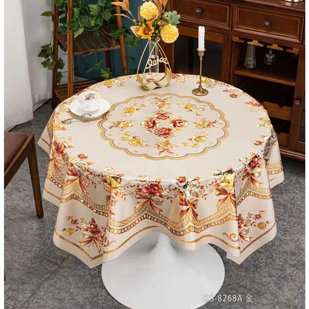 DS-8268A Gold Square Tabloth-120x12