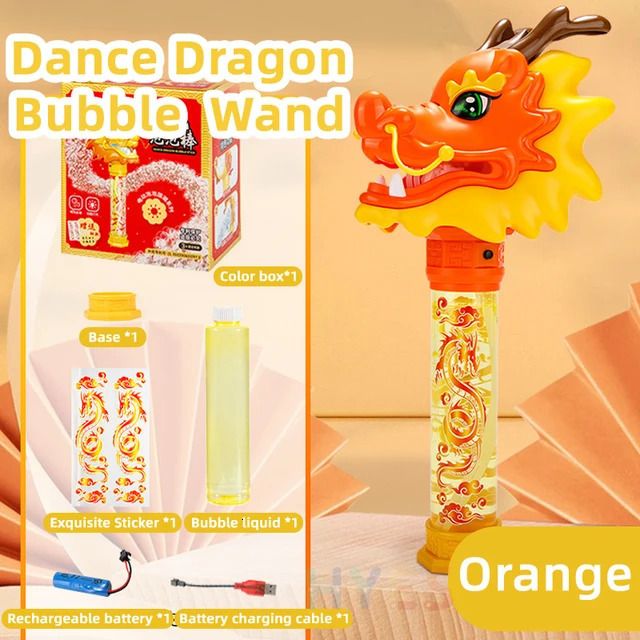 Dragon de danse orange