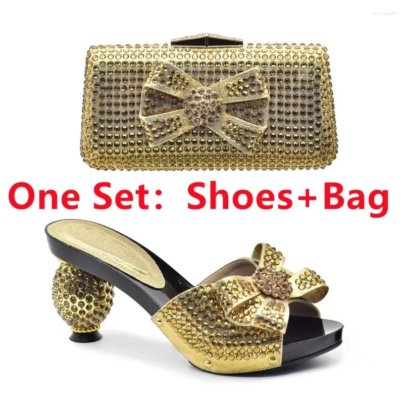 Gold Shoes and Bag